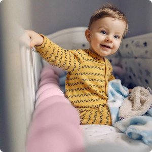 Protectie impletita pentru patut copii, 300 cm, Ricokids, Pink