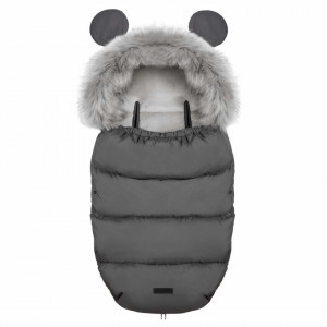 Ricokids - Sac de dormit 4in1, orificii pentru carucior, sanie, 95 cm x 48 cm, Elmi, Dark Grey