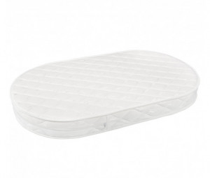 Saltea pentru patut copii, Waldin, Cocos, potrivita pentru Patut Evolutiv 7in1 Oval, Maxi, 125 x 73 x 10 cm
