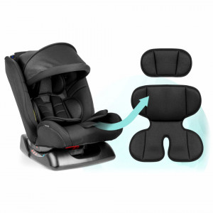 Scaun auto copii, 0 - 36 kg, inclinatie ajustabila, tetiera SIP, parasolar, Ricokids, Luco, Negru + Carton de colorat