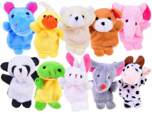 Set 10 figurine de plus, Finger Animals, 5 cm
