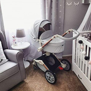 Set 3 in 1 - Carucior Hot Mom 360 Grey 2 in 1 + Scoica auto Joie Gemm Foggy Gray