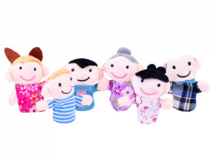 Set 6 figurine de plus, Finger Family, 7 cm