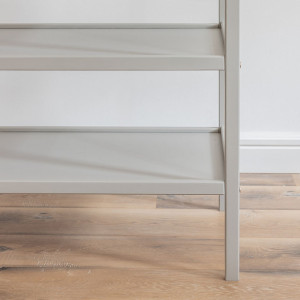 Woodies Changer Grey - Masa de Schimbat Pentru Bebelusi Lemn Masiv, 76cm x 44cm x 86 cm, Cu 2 Rafturi De Depozitare Inalte