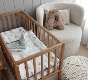 Woodies Dream Crib - Patut Mic 90 x 40 cm Vintage, Din Lemn Masiv