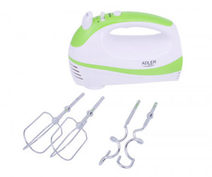 Adler - Mixer de mana, 5 Viteze, Functie Turbo, Alb/Verde, AD 4205
