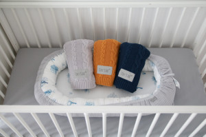 Babynest pentru copii, 80 x 50 cm, ajustabil, portabil, reductor patut, Tiny Star Magic & Grey