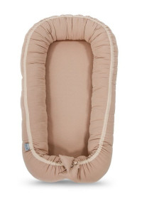 Babynest pentru copii, 80 x 50 cm, ajustabil, portabil, reductor patut, Tiny Star, Sepia