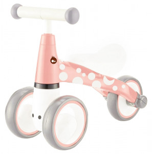 Bicicleta de echilibru, cu 3 roti, pentru interior / exterior, Ecotoys, Flamingo, pentru copii, 12 - 36 luni, sarcina maxima 20 kg