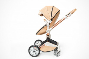 Carucior Copii Hot Mom 360 Champagne 2 in 1, varsta intre 0 si 36 de luni, design modern, elegant si confortabil