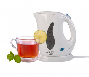 Fierbator electric, apa calda pentru cafea, ceai, lapte praf, Adler, AD 02, 760W, 0.6 litri, Alb, Severno