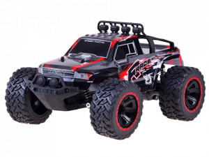 Masinuta de mare viteza, cu telecomanda, controlul directiei, All-terrain, Negru/Rosu