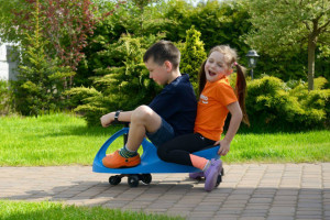 Masinuta pentru copii, cu lumini, sistem de deplasare Wiggle&Go, Severno, Balance, Albastra