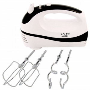 Mixer de mana, ADLER AD 4205 b, 300 W, 5 viteze, Negru/Alb, Severno
