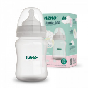 NENO – BIBERON CU TETINA SILICON 150 ML, ANTI-COLICI, DEBIT LENT