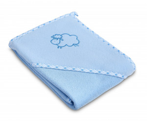 Prosop cu gluga pentru Copii, Sensillo SHEEP 80x80 cm Blue