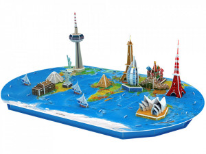 Puzzle 3D, Harta Lumii, 136 de piese
