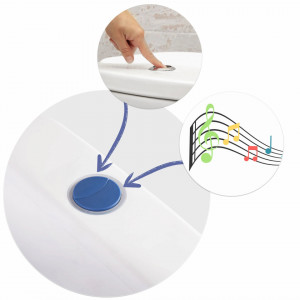Ricokids - Olita tip vas de toaleta pentru copii, interactiva, 8 melodii, Alba cu albastru