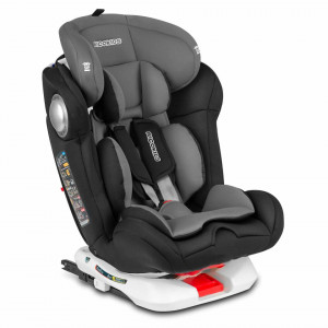 Scaun auto pentru copii, 0 - 36 kg, sistem isofix, rotatie 360 grade, de la nastere la 12 ani, Ricokids, Spinway Pro, Negru