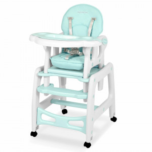 Scaun de masa 5 in 1, balansoar, hranire, joaca, scaun cu masa, Ricokids, Sinco, Turcoaz