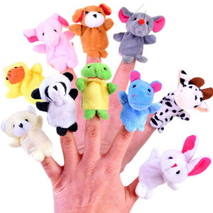 Set 10 figurine de plus, Finger Animals, 5 cm