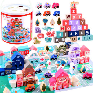 Set de constructie, City Puzzle, 135 de piese