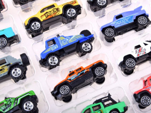 Set masinute metalice Off-Road, diverse culori, 20 de piese