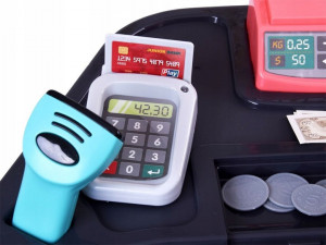 Set Supermarket de jucarie, cu accesorii, casa de marcat, produse, cos de cumparaturi, Jokomisiada, ZA3174