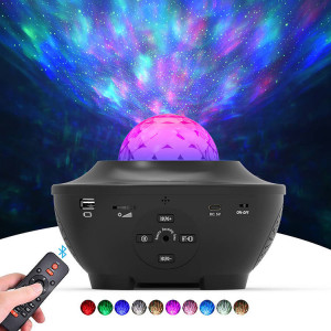 Severno - Proiector Multifunctional LED, 4 culori, luminozitate reglabila, cronometru, viteza reglabila, USB, Bluetooth