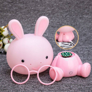 Severno Rabbit - Lampa de veghe de noptiera IEPURAS Roz, 23 cm