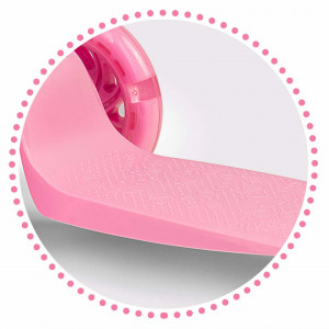 Trotineta de echilibru pentru copii, Ricokids, Loco, cu 3 roti, lumini LED, pliabila, ghidon reglabil, pana la 25 kg, Roz