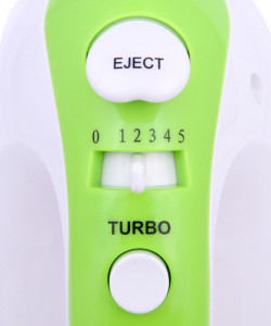 Adler - Mixer de mana, 5 Viteze, Functie Turbo, Alb/Verde, AD 4205