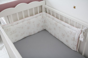 Aparatoare pentru patut copii, Bumbac, 30 cm x 180 cm, Tiny Star Love