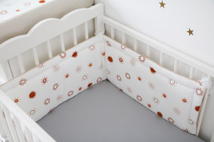 Aparatoare pentru patut copii, Bumbac, 30 cm x 180 cm, Tiny Star Sunshine