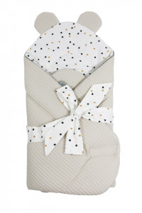 Babyhorn, paturica de infasat multifunctionala, 73 x 73 cm, Tiny Star Sweet Confetti & Beige