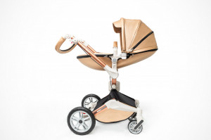 Carucior Copii Hot Mom 360 Champagne 2 in 1, varsta intre 0 si 36 de luni, design modern, elegant si confortabil