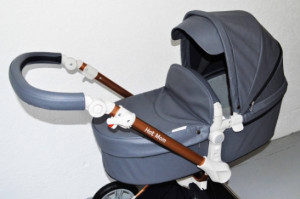 Carucior Copii Hot Mom 360 Dark Grey 3 in 1, varsta intre 0 si 36 de luni, landou spatios, modul sport