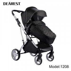 Carucior Reversibil pentru copii, 0-3 ani, pana la 20 kg, Dearest, 1208 Black