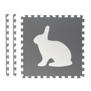 Covoras puzzle din spuma pentru copii, 120x120cm, 6 piese, Ricokids, Animale