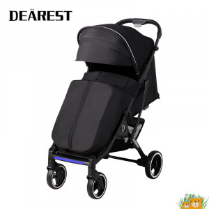 Dearest - Carucior sport pentru copii, usor, pliere tip troller, suporta pana la 22 kg, 819 Black