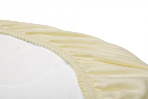 Husa de bumbac cu elastic pentru salteaua de landou Bej