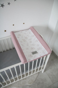 Husa Pentru Salteaua De Infasat, din Bumbac, 50 cm x 70 cm, Tiny Star, Love