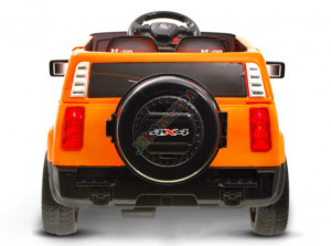 Masinuta electrica cu 2 locuri pentru copii, 2 motoare 12V , 2 baterii 6V/4Ah, telcomanda 2.4Ghz, Hummer Velocity, Portocaliu