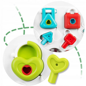 Masuta educativa 2in1, cu tablia detasabila, pian, muzica, si activitati, Ricokids, 782000