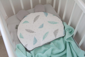 Perna plata cu urechi, pentru bebelusi, 35x28 cm, Tiny Star, Sweet Plumes