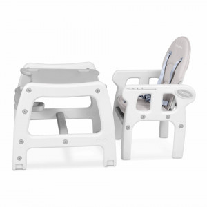 Ricokids - Scaun de masa 5 in 1, balansoar, hranire, joaca, scaun cu masa, Sinco, gri