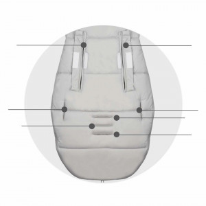 Sac de dormit 4in1, Orificii pentru carucior, sanie, 95 cm x 48 cm, Ricokids, Elmi, Light Grey