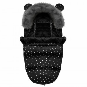 Sac de dormit 4in1, Orificii pentru carucior, sanie, 95 cm x 48 cm, Ricokids, Elmi, Black Triangles