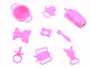 Set 4 papusi Anlily, Happy Family , cu carucior si accesorii
