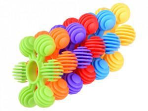 Set interactiv de constructie, Snowflakes, 82 de piese colorate